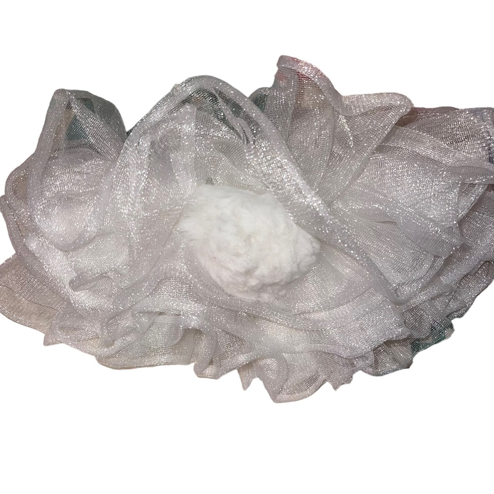 Little Me Bunny Butt Tutu Size 0-12 Months White Shimmery Picture Prob
